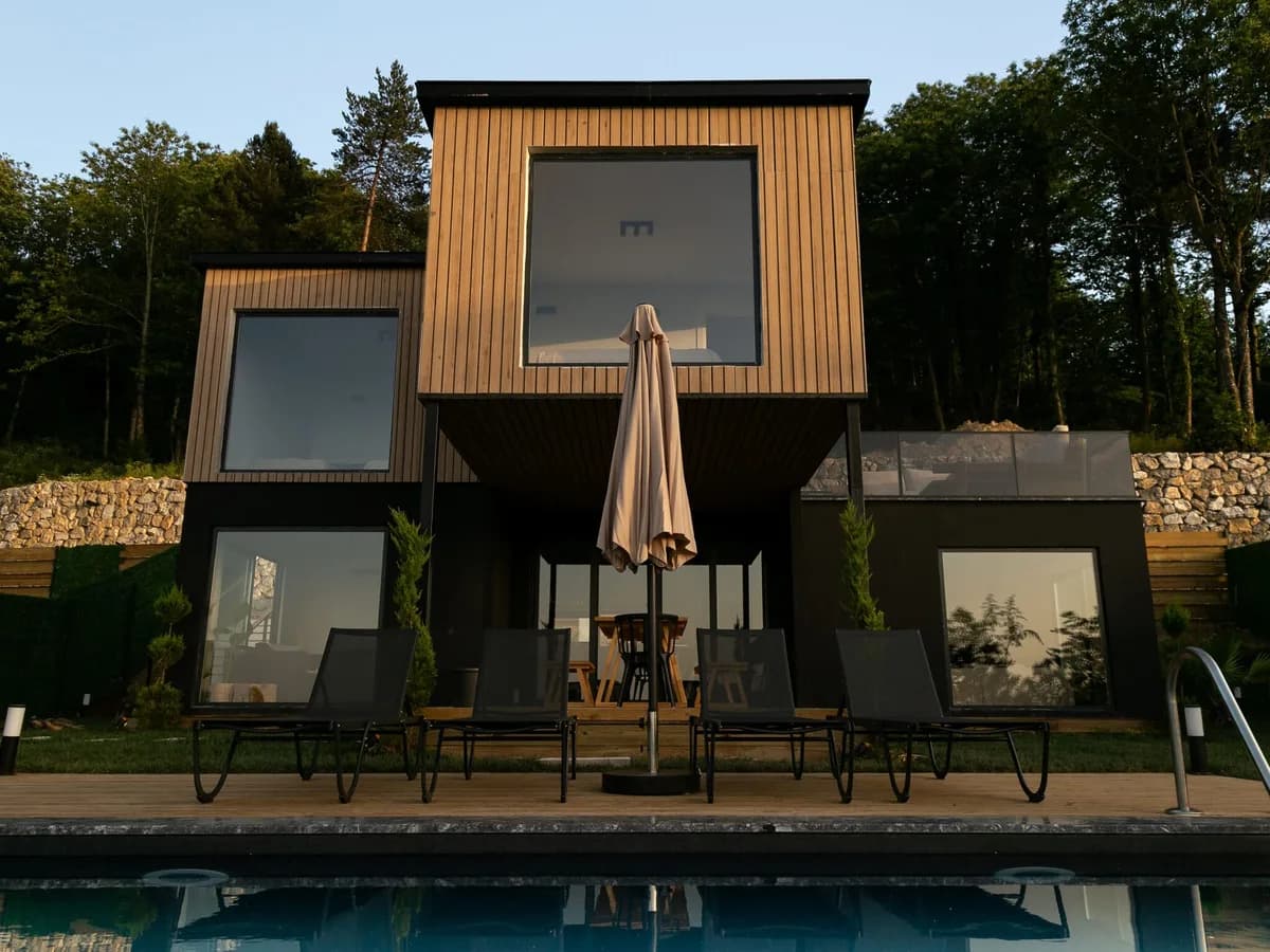 Teras manzarası, Sapanca bungalov